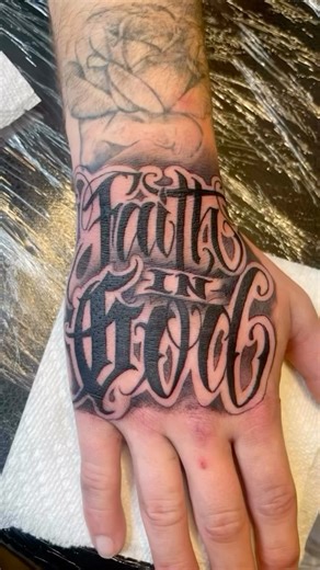 Gold Rose Tattoo Co. on Instagram: "Chicano style Lettering by @vossink Done at @goldrosetattoocompany Now booking! Call or text 919-738-3570 for more info."