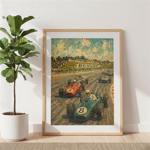 Vintage Formula 1 Monaco Grand Prix Corner Racing Poster, Retro F1 Wall Art - Etsy