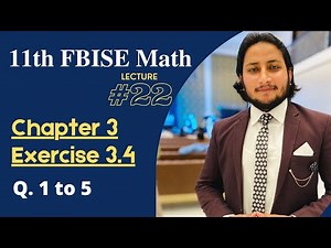 11th Class Math || Ch 3 Matrices & Determinants || Exercise 3.4 Question 1 to 5