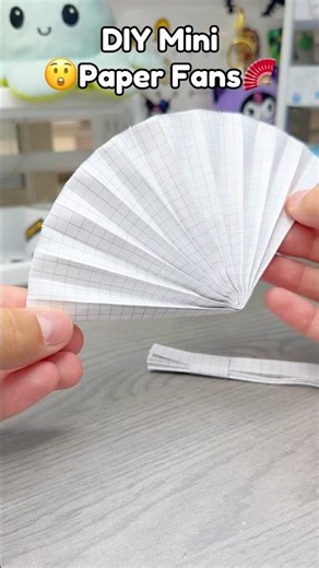 DIY Mini Paper Fan 🪭!? #papercraft #cutecrafts #craft #crafts