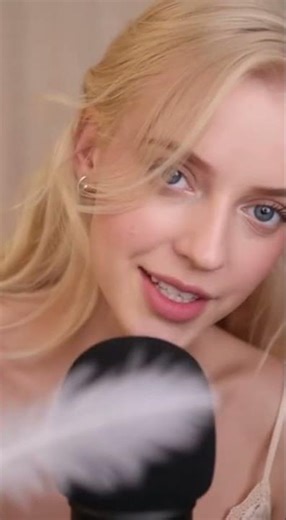 Feather Face Tease Soft ASMR #asmr #podcast #foryou