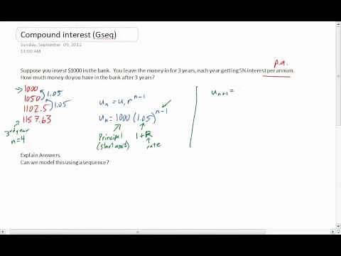 Compounding Interest and other Geometric Sequence Word Problems