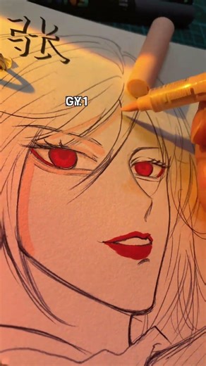 用一个张字改画？！ 下一期还想看啥？#画渣日常 #恩米丙烯马克笔 #绘画 #地下城与勇士#DNF雾岚黄昏战