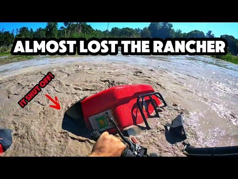 SNORKELED Honda Rancher 420 vs Graveyard Mud Bog (DEEP WATER & CRAZY MUD HOLES!)