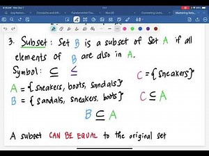 Mastering Sets, Subsets, and Elements: Writing with Proper Set Notation