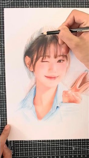 Hyper Realistic Portrait Drawing #artistlife #shorts