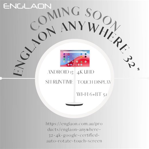 ENGLAON Anywhere 32” — Premium 4K Smart TV