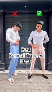 Best formal Trouser hack👖 . . . . . . Formal trouser hacks, Styling formal pants, Trouser fitting tips, How to style formal trousers, Smart outfit hacks, Office wear hacks, Menswear styling tips, Budget formal fashion, Smart casual styling, Fashion hacks for men | Allen Choudhary