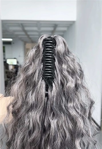 Specifically for those who have sliver/gray hair. Change instantly!#hairstyle #hairextensions #hairtutorial #fyp #wig