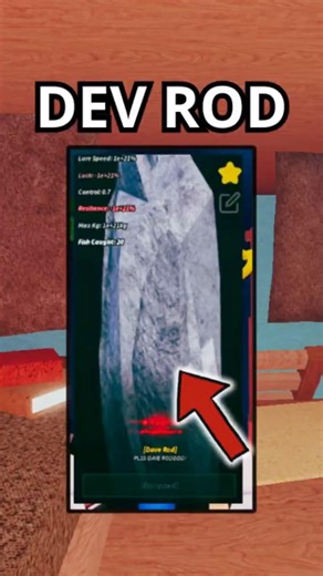 Secret *DEV ROD* in Roblox Fisch..