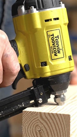 Mini Electric Nail Gun 🔥 Satisfying Wood Fix | Tool Review Studio #shorts