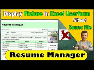 How to Insert Picture in Userform Excel Without Source File of Picture | Excel Vba
