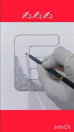 I Tried To Draw The World's Largest Block Letter E #shorts