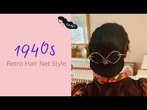 1940s Retro Hairstyle (Snood Hairnet) ~ Long Hair Carolyn ~ Lilla Rose ~ Vintage Hair Tutorial