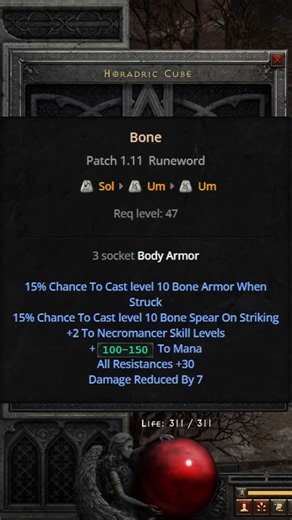 Bone Runeword #d2r #d2resurrected #diablo2resurrected