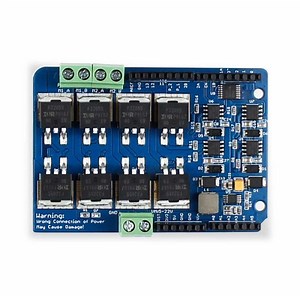 Dual Channel H-Bridge Motor Shield (8A 22V) Shield Arduino Compatible in elecrow store.