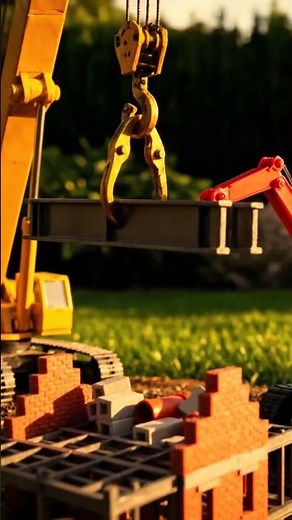 RC Crane Heavy Lift Precision! 🏗️🎯#crane #rc #miniature #rccrane