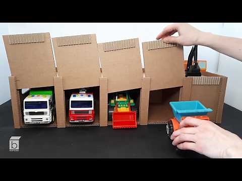 How to make a Toy Car Garage out of cardboard