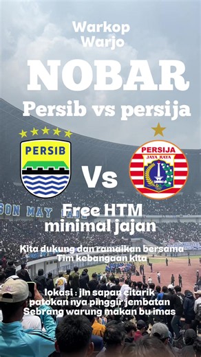 Nobar di Warkop Warjo: Nobar Sepakbola Gratis 12 September 2026