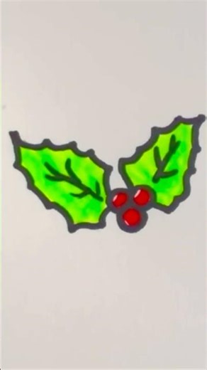 Mistletoe colouring|easy drawing #trending #shorts #fypシ