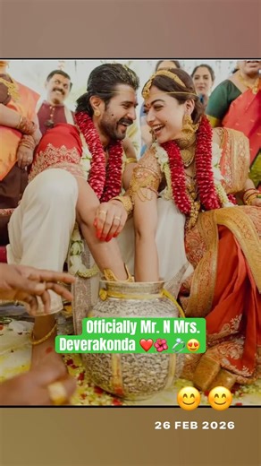 Mr. N Mrs. Deverakonda ❤️😍💍😍|#shorts #rashmika #vijaydevarakonda #marriage #tollywood #bollywood