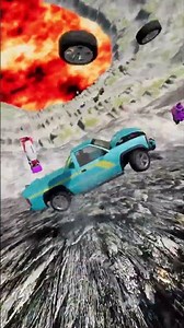 Buses vs Giant Lava Pit – BeamNG.drive #beamng #shorts #beamngdrive #usa #viral #india