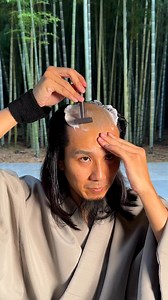 Listen to the insects chirp 🤭👂 #ASMR #SAMURAI #shavingtime #侍 #razor | Gockeysamurai-naotosohma