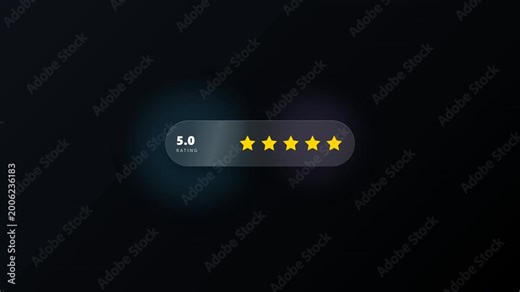 Rating System Animation with Frosted Glass Ui for User Feedback and Product Reviews