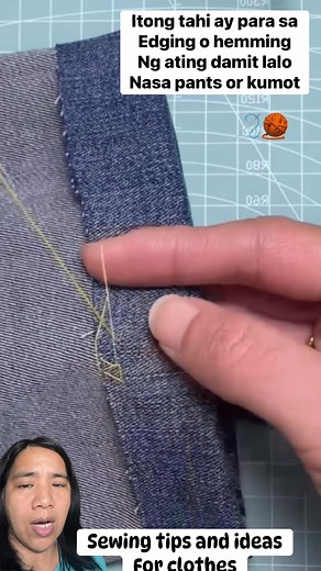 Itong tahi ay para sa Edging o hemming Ng ating damit lalo Nasa pants or kumot #sewingtips #sewing #sewingproject #reelsfbシ | Olivestv