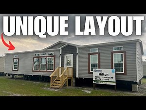 A multi-section mobile home with a VERY intriguing floor plan!! Prefab House Tour