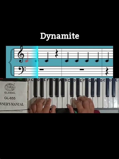 Dynamite (BTS) piano cover song, essentials I