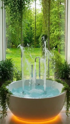 Why Everyone Wants This Freestanding Whirlpool Bath in 2026 ✨ Biophilic Spa Bathroom