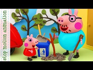 Unexpected obstruction Peppa pig toys stop motion animation english episodes 2018