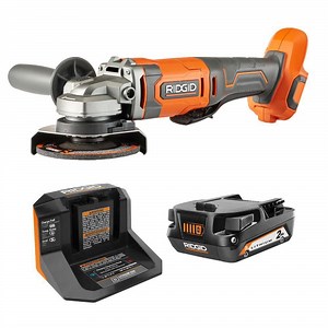 RIDGID 18V Cordless 4-1/2 in. Angle Grinder Kit with 2.0Ah Battery and Charger R860451B-AC9302 - The Home Depot