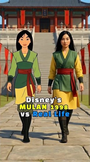 Disney's MULAN 1998 vs Real Life #mulan1998 #mulan#cartoontransformation #cartoon