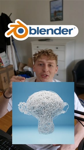 Thread Ball Blender 🔥 #3dart #blender3d #blendertips #blendertutorial