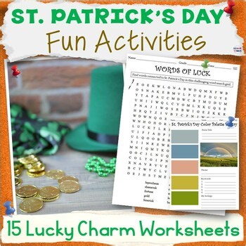 St Patrick's Day Activities - St Pattys Day Crafts Worksheets ELA Morning Work