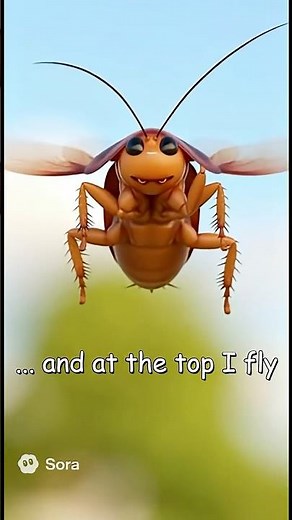 Cute Cockroach Crawls & Climbs… Still Scary When It Flies 😭🪳✨”