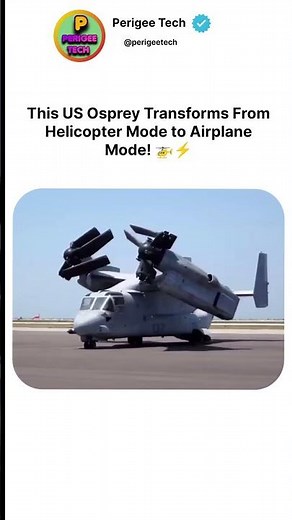 How the MV-22 Osprey Transforms From Helicopter to Airplane Mode! 🚁⚡
