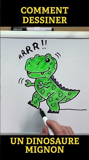 Un dinosaure mignon facile à dessiner !!!