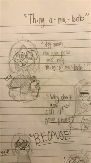 Thing-a-ma-bob #cringecomedy #sketchart #momanddaughtercore