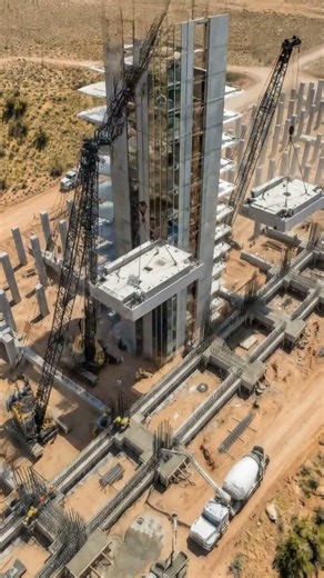 Prefab Sky Village 0 to 22 Stories in Timelapse Glory