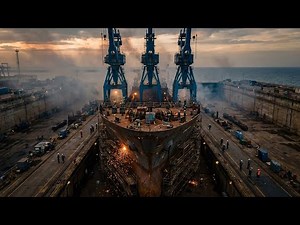 Inside a Mega Shipyard: How the World’s Largest Ships Are Built Step by Step 🚢