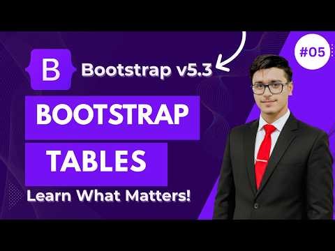 Bootstrap 5.3 Tables Tutorial (Urdu/Hindi) | Styling, Responsive Tables | #05