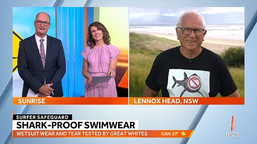 An Aussie surfer is hoping to save lives with a world-first invention to protect people from sharks. The Shark Stop wetsuits are unable to be slashed or ripped by knives or the sharpest of teeth, and are just days away from hitting the market. | Sunrise