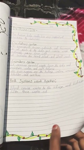 class 10 science project file Topic circulatory system 🧪📊