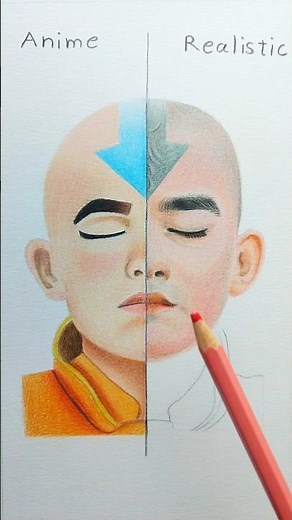 How to draw Aang #art #shorts #realisticdrawing