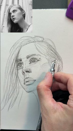 How to Draw a Face | Loomis Method Portrait Sketch ///