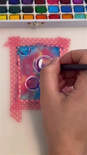 Easy watercolor bubbles 🫧 #easywatercolor #aquareladesenhos #watercolorpainting #aquarela