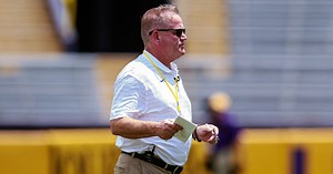 Brian Kelly reviews LSU Spring Game, QB competition